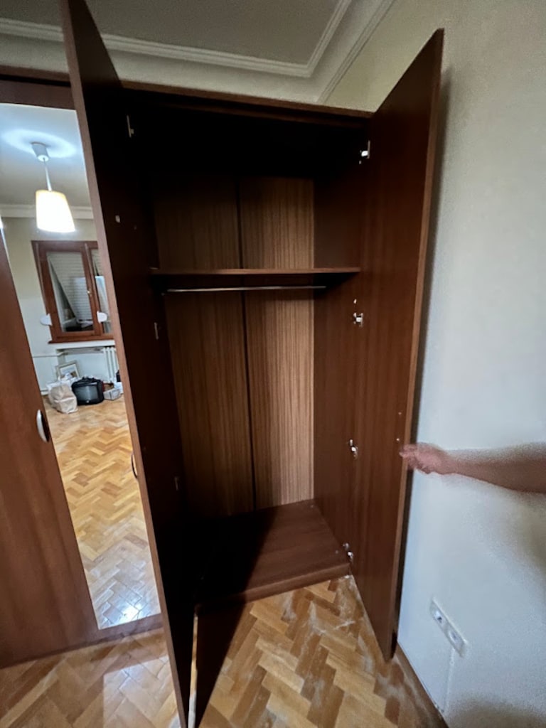 5 KAPILI AYNALI CEVİZ RENK GARDIROP 200 CM - 4
