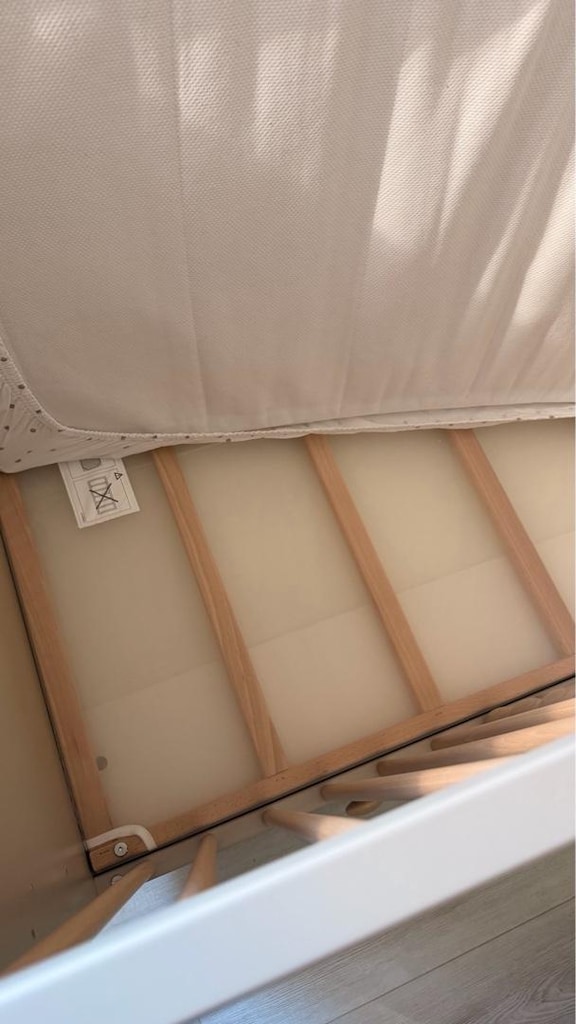 IKEA MYLLRA Bebek Karyolası | Bej | Şilte ve Ek Aksesuar Dahil - 7