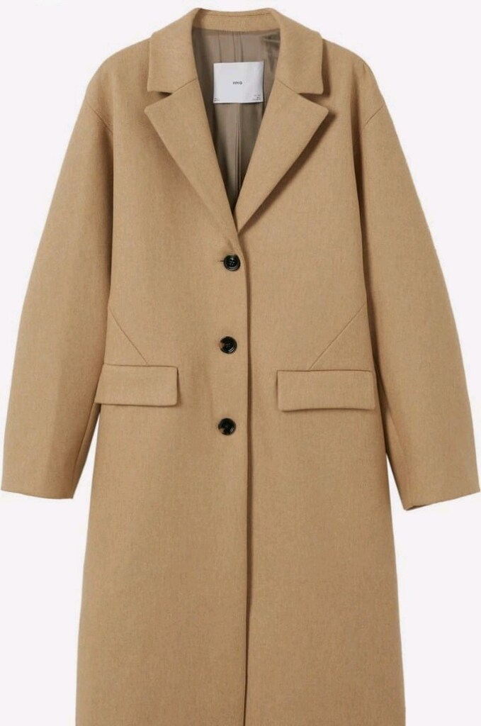Mango oversize yün kaban