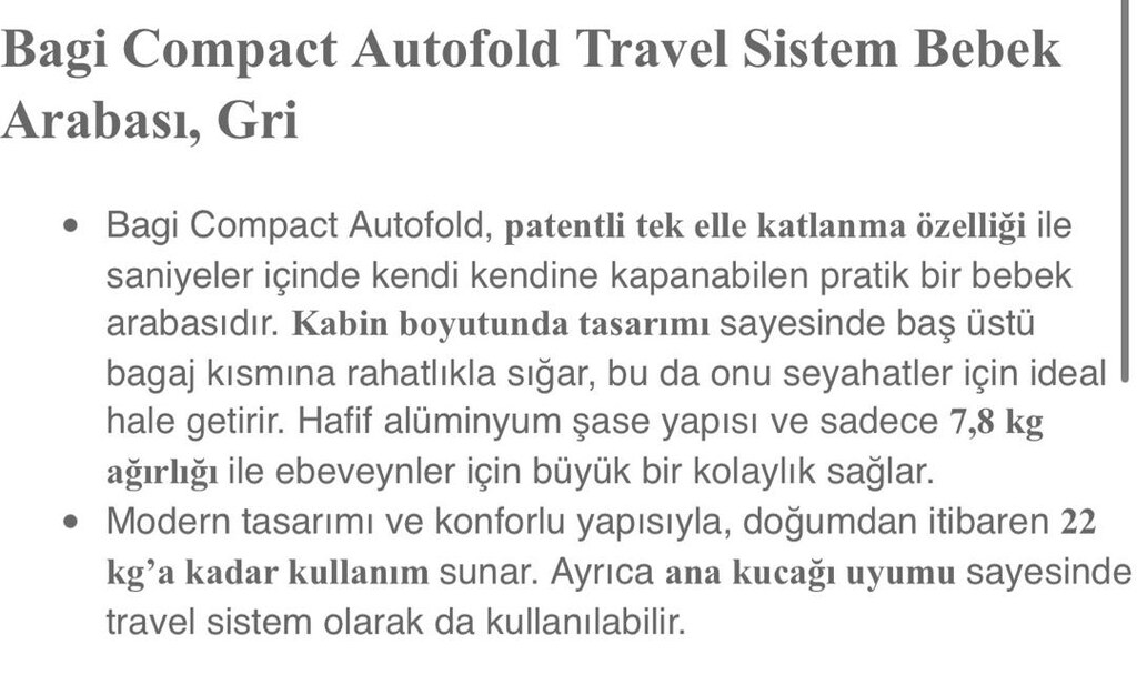 Sıfır Bagi Compact AutoFold + Anakucağı - 9