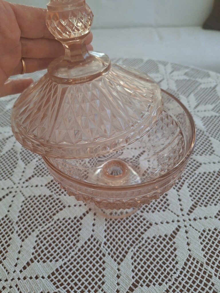 büyük cam şekerlik renkli - 2