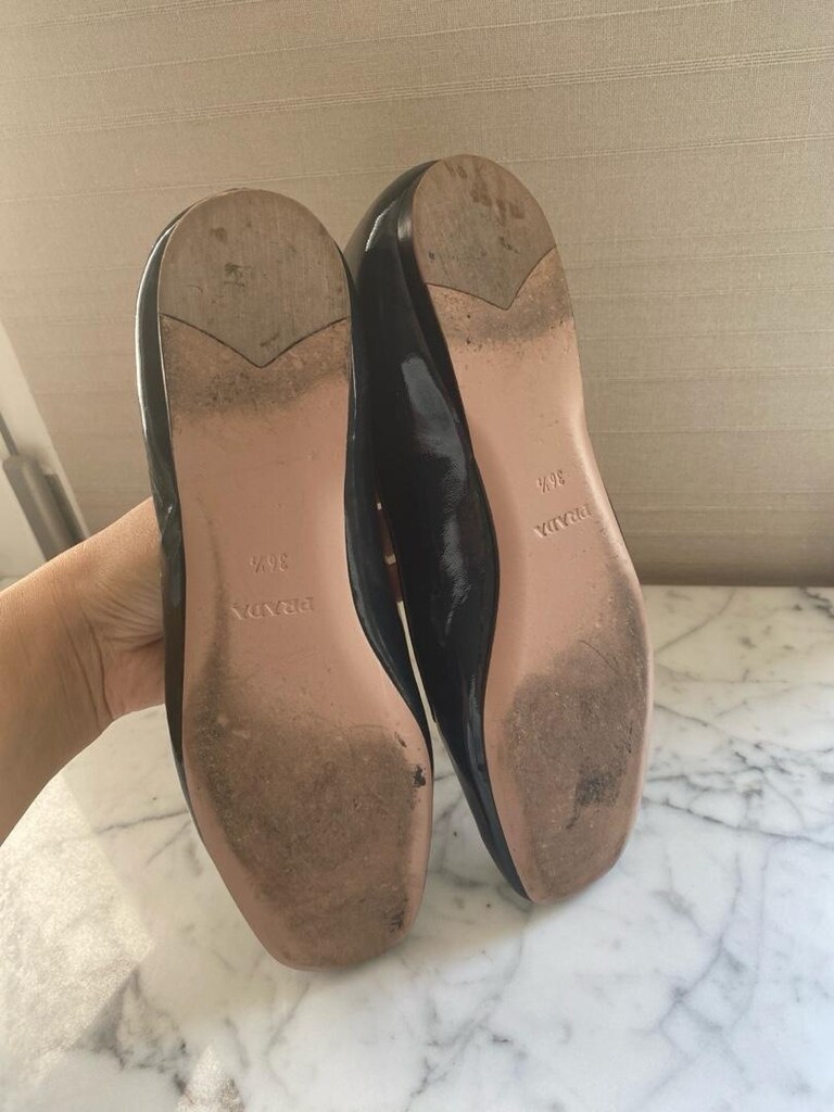 Prada 36,5 Siyah %100 Deri Babet - 5