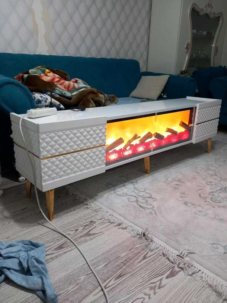 ŞÖMİNELİ 180CM CAMLI ELEKTRİKLİ FAB. - 6
