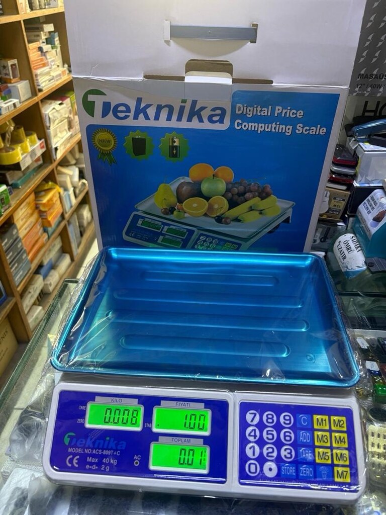 Teknika ACS-809T+ Dijital Terazi 40 Kg – Fiyat Hesaplamalı Profesyonel - 2