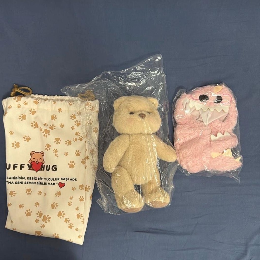 PUFFY HUG BEYAZ PUFFY + PEMBE DİNO KOSTÜMÜ - 13