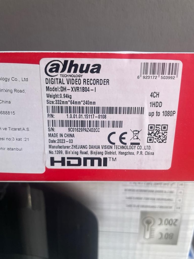 ALHUA HDCVI DIGITAL VIDEO RECORDER VE 4 ADER KAMERA - 7