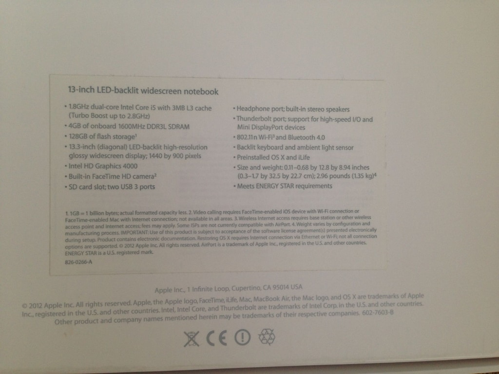 Apple MacBook Air 13.3" A1466 BOŞ KUTU - 4