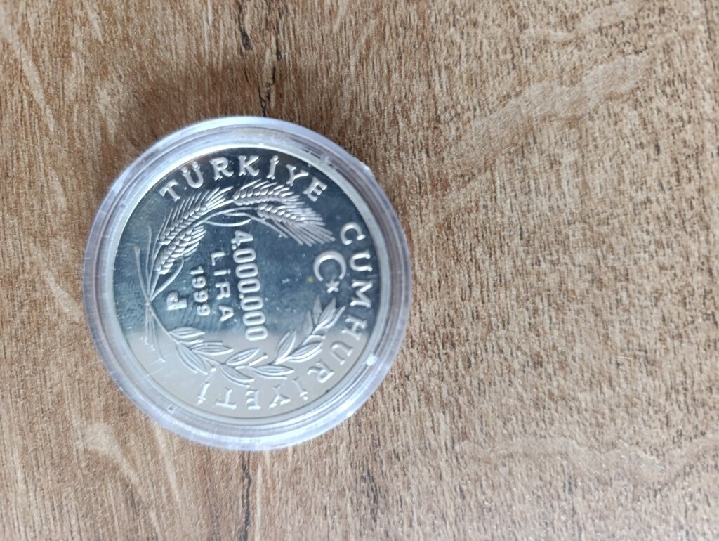 gümüş para darphane basım 31.47 gram.sertifikali - 2