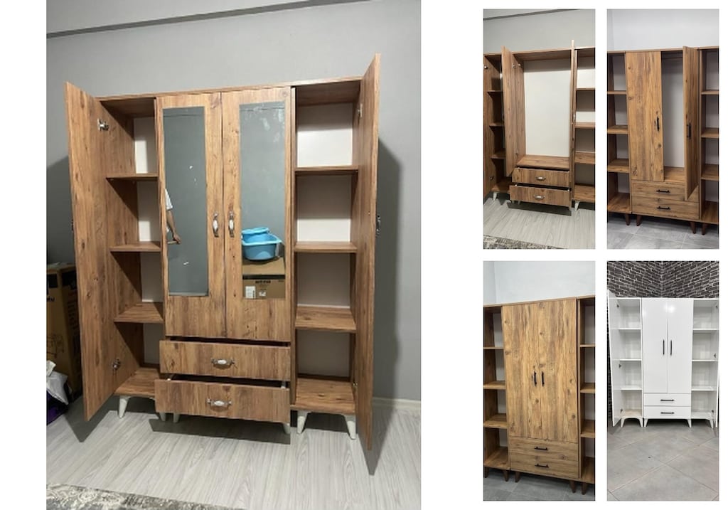 4 kapaklı elbise dolabı vngnpawwqb - 5