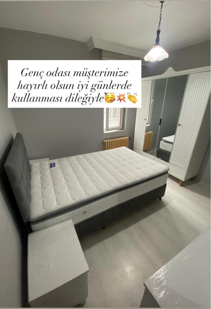 Genç Odası, Memur odası vs Yatak baza başlık, gardrop, şifonyer komidi