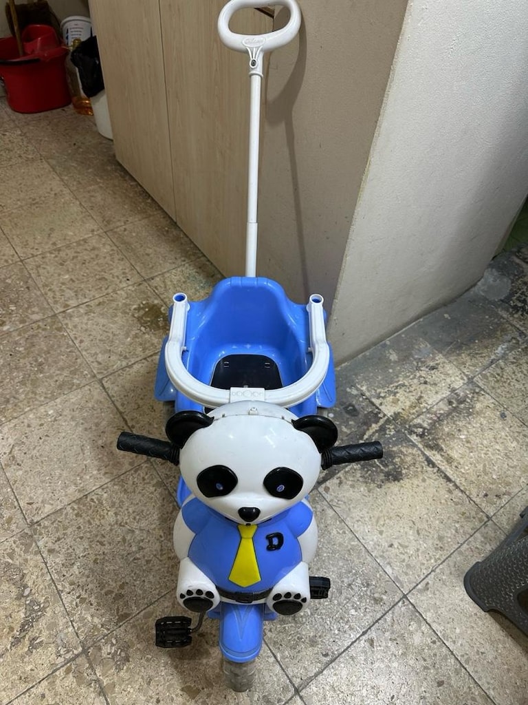 EBEVEYN KONTROLLÜ 3 TEKERLİ PANDA BİSİKLET TENTE YOK RESİMDEKİ HALİYLE - 3
