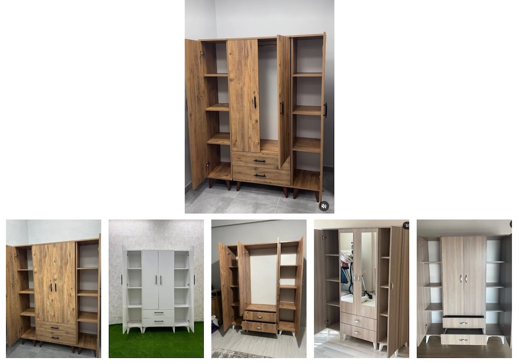 4 kapaklı elbise dolabı cixnmrsvcp - 6