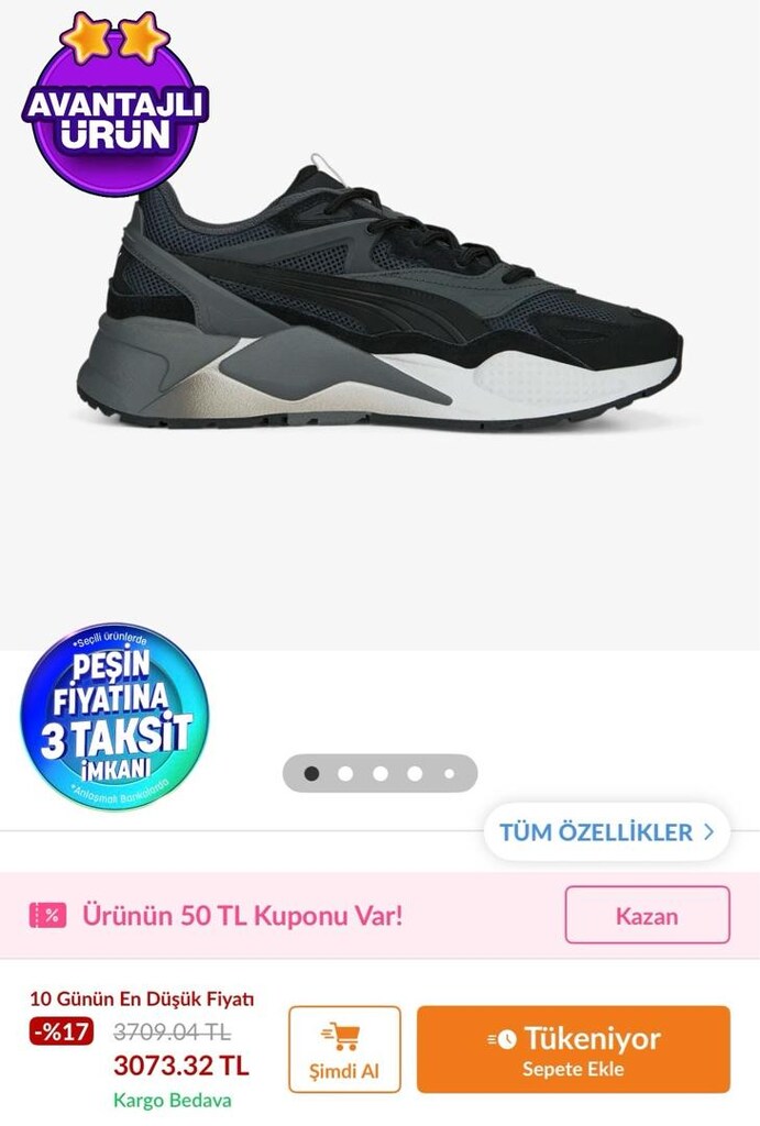 ORJİNAL PUMA RS-X SNEAKER SİYAH AYAKKABI — görsel 9/9