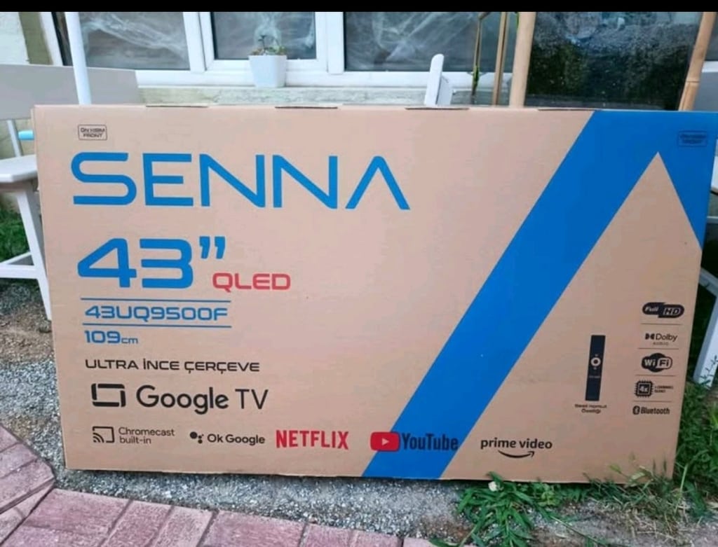 sıfır 2 yıl garantili Senna 43 inç Qled teknoloji Google TV tek fiyat
