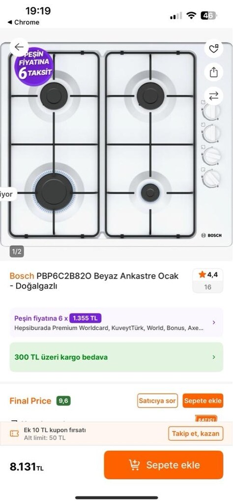 bosch ankastre set fırın ocak davlumbaz - 3