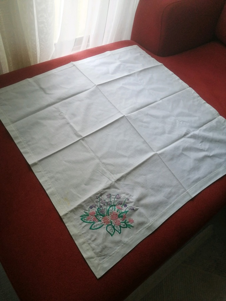 Vintage El işi (İğne ardı ve sarma işi) bohça - 4