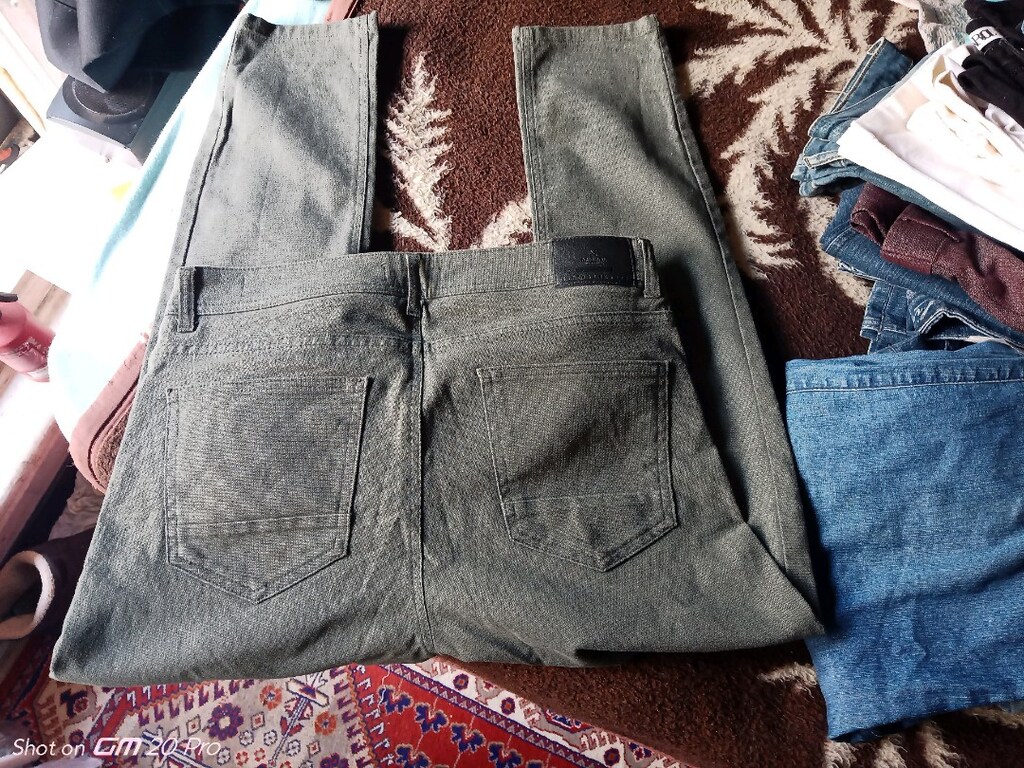 32 beden haki renk slipfit pant,b ecevit bulvarı ant - 3