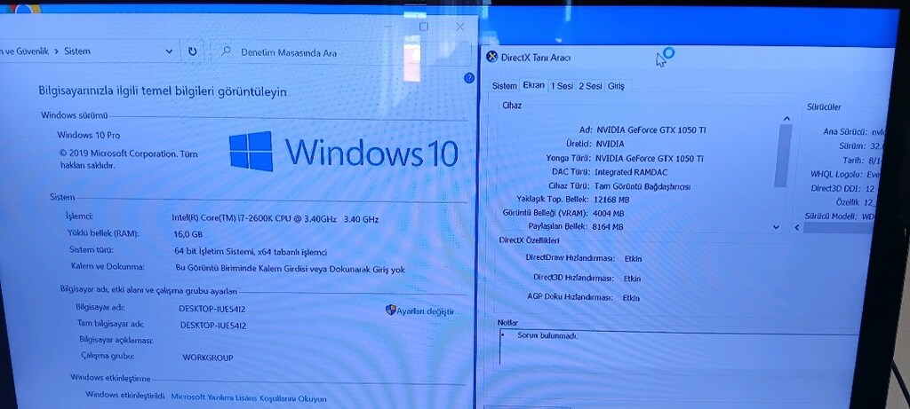 Gaming PC İ7+16ram+1050ti ekran kartı +1tb disk+MSI Z77A - 2