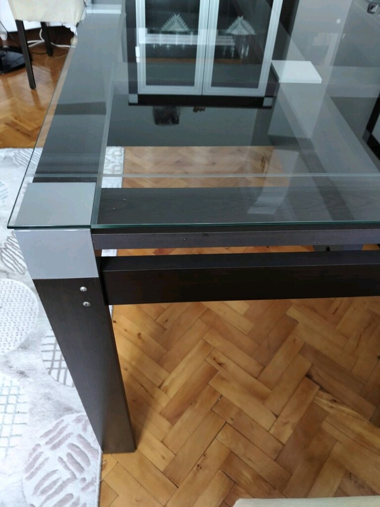 Lüks Cam Yemek Masası - 7
