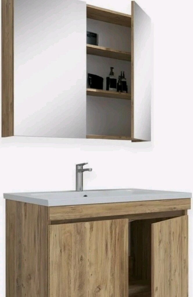 Hilton banyo dolabı 80 lik MDF - 2