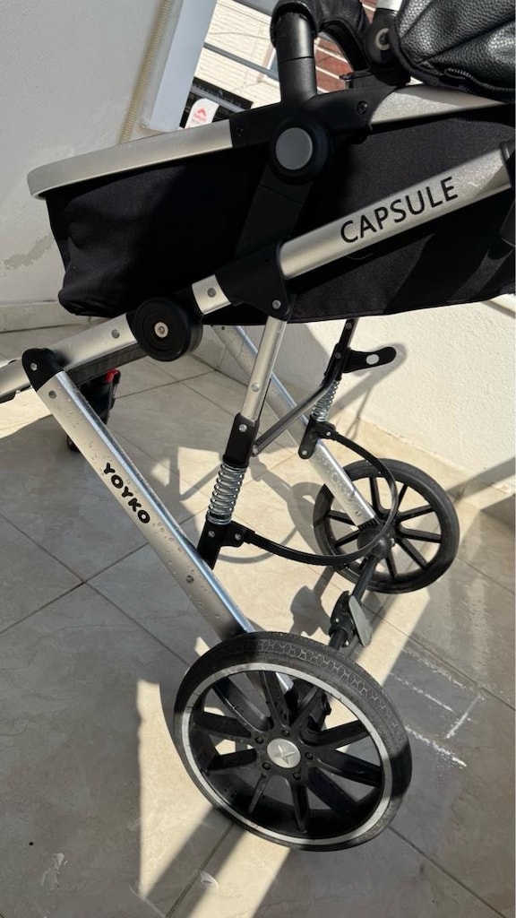 YOYKO CAPSULE EGG TRAVEL SİSTEM BEBEK ARABASI (siyah silver) - 8