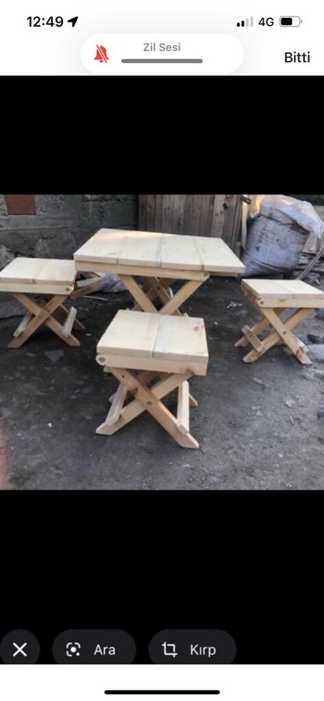 Katlanır masa sandalye