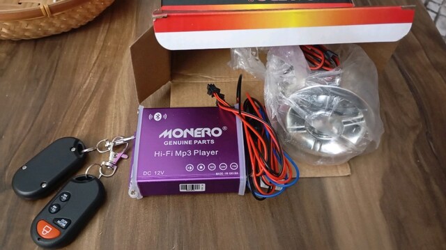 motosiklet alarm MP3 çalar bluetooth'lu