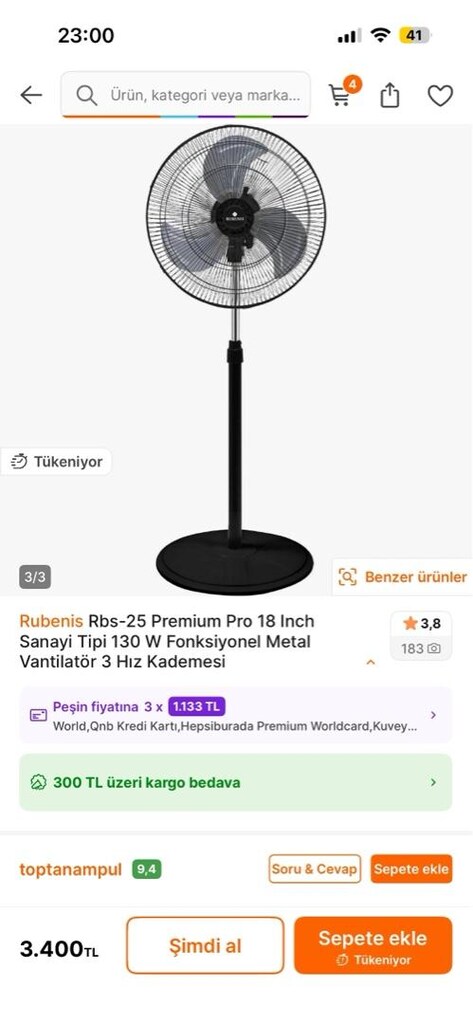 RUBENİS 130W TERTEMİZ VANTİLATÖR - 3