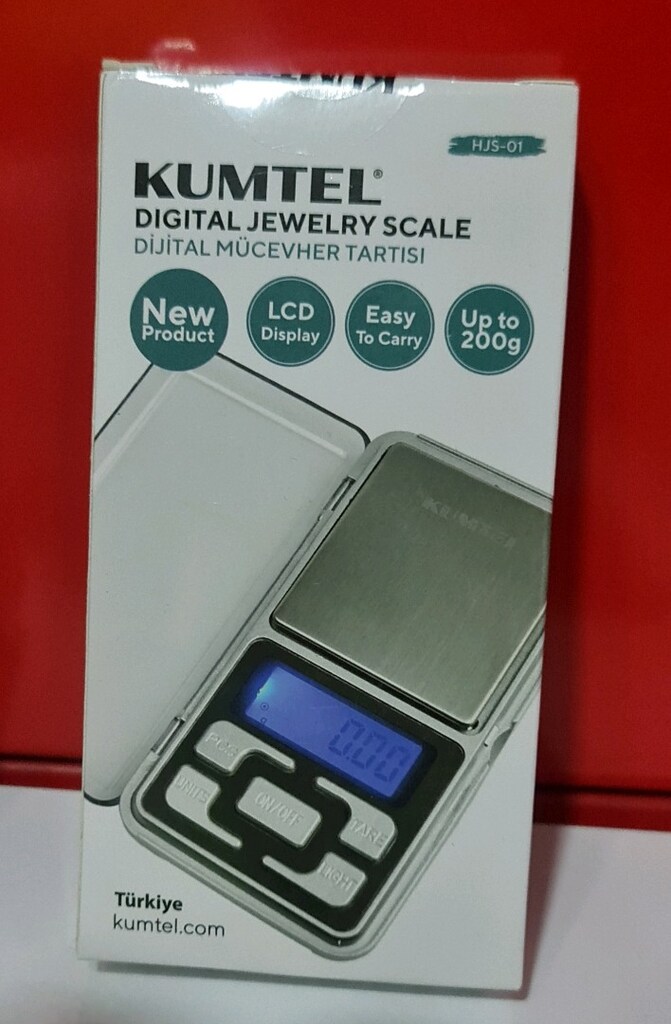 KUMTEL hassas dijital mücevher tartısı. LCD Ekran. Sıfır kutusunda. - 4