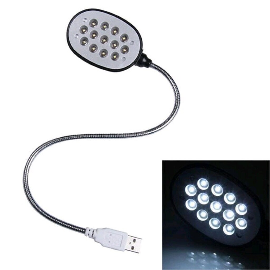13 LED Robotik Esnek USB Kitap Okuma Lambası - 2
