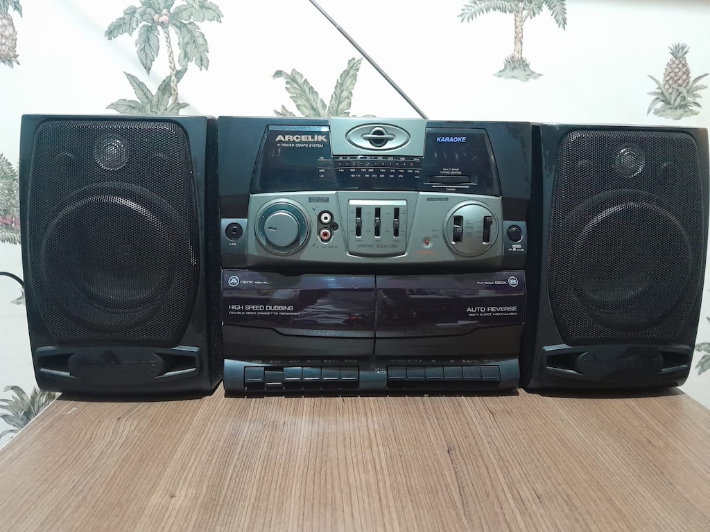 ARÇELİK KASET ÇALAR, TEYP, TEYİP, RADYO, KARAOKE, MÜZİK SETİ, HOPARLÖR