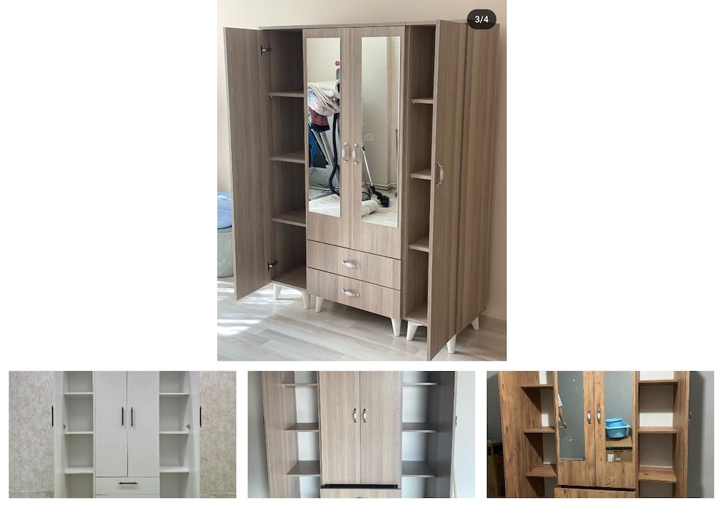 4 kapaklı elbise dolabı rpdzczwjql - 4