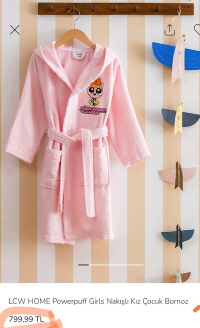 LCW ÇOCUK LCW 8 10 YAŞ HAVLU PEMBE BORNOZ