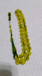 SIFIR AYARINDA 2. EL 33 CM UÇAK CAMI TESPİH - 6