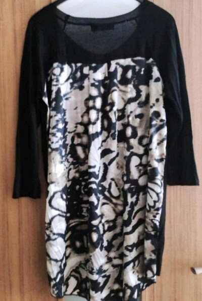 BATİK LEOPAR DESENLİ TRİKO KAZAK TUNİK M Mudo retro bohem vintage