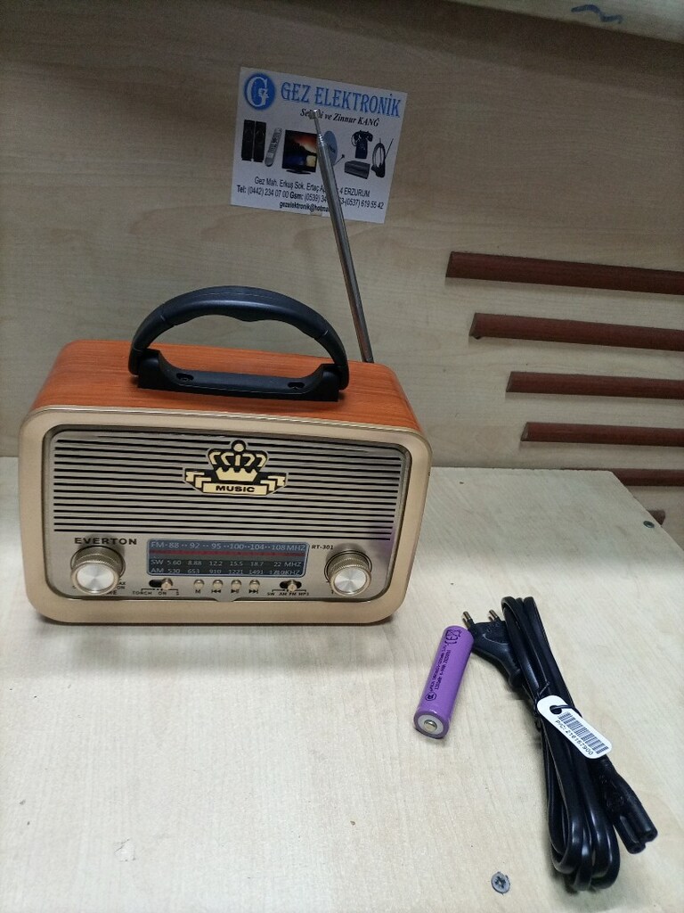 Nostaljik Radyolu USB li Bluetooth lu Şarzlı - 3