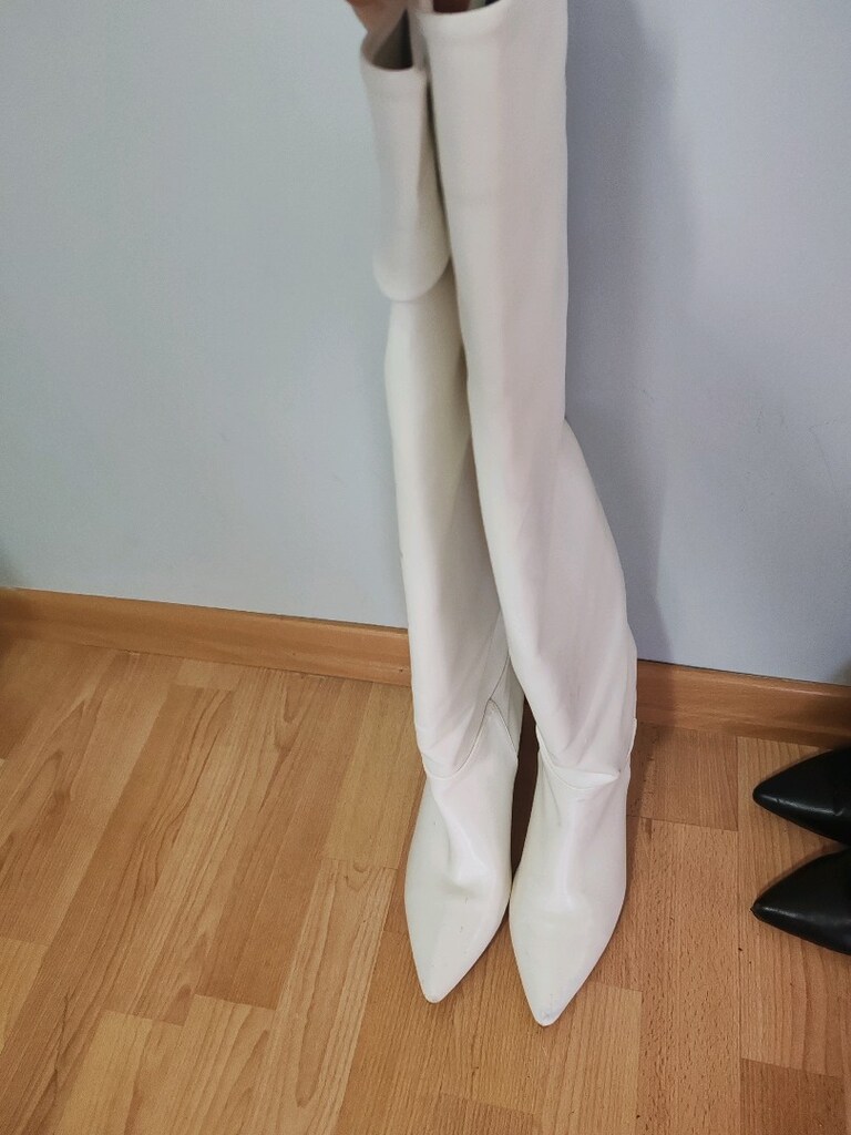 Diz üstü çizme Beyaz 38 numara - 2