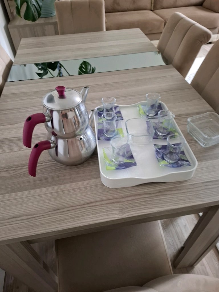 çaydanlık, tepsi, bardak - 10