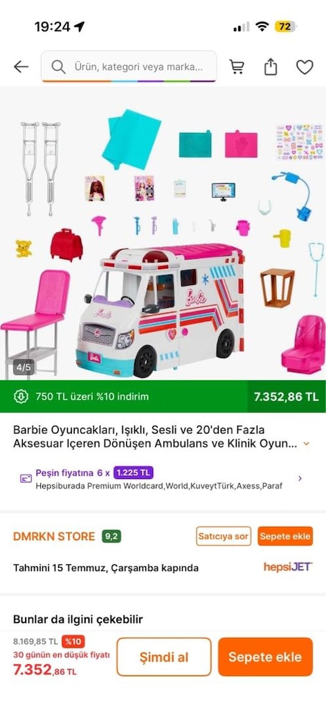barbie ambulans oyuncak - 2