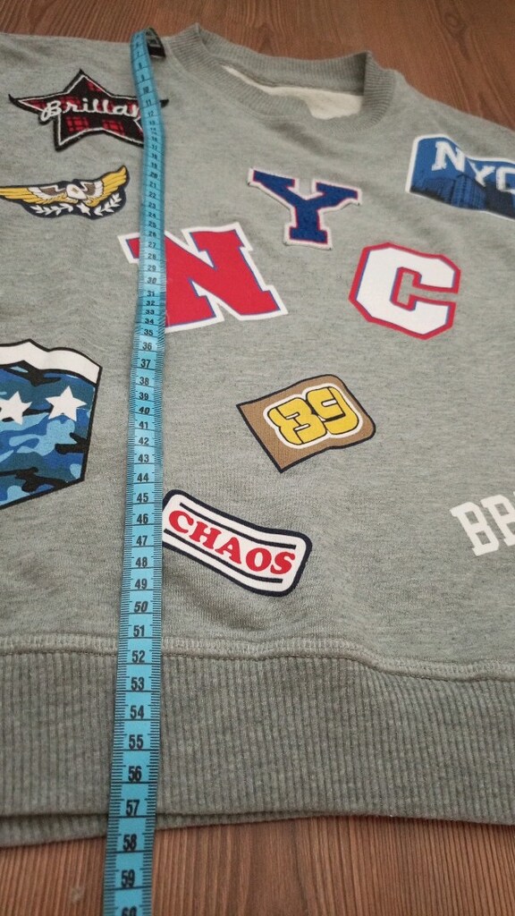 Gri Patch Detaylı NYC Sweatshirt - 7