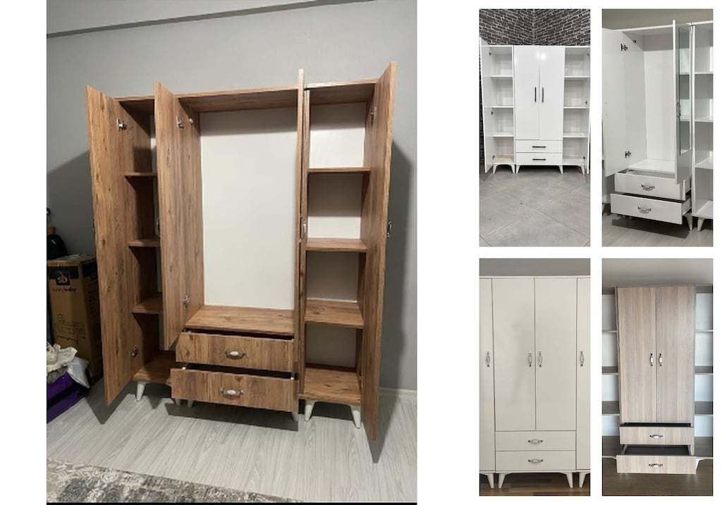 4 kapaklı elbise dolabı iprwnjlhfh - 5