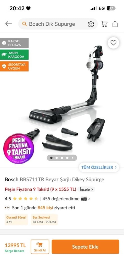 BOSCH DİK SÜPÜRGE - 4