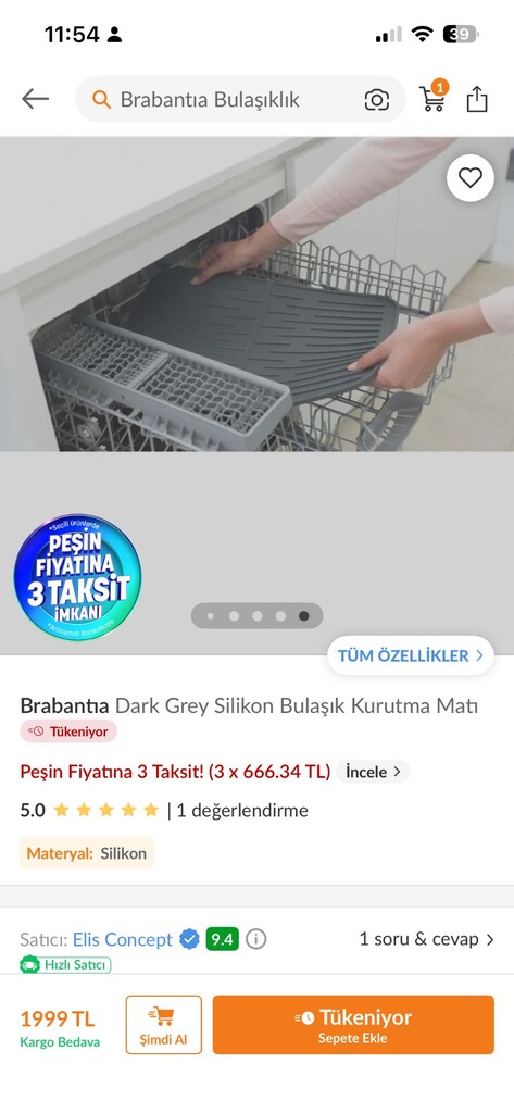 Brabantia Silikon Bulaşık Kurutma Matı - 2