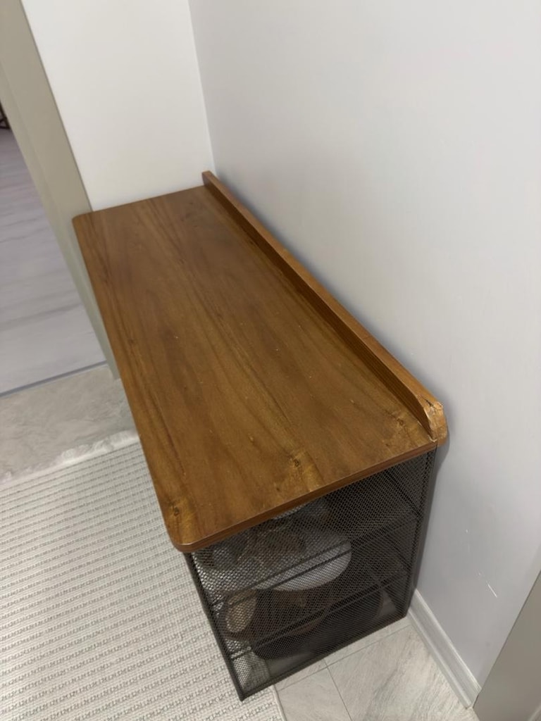 Zara home ahşap metal ayakkabı bankı - 3