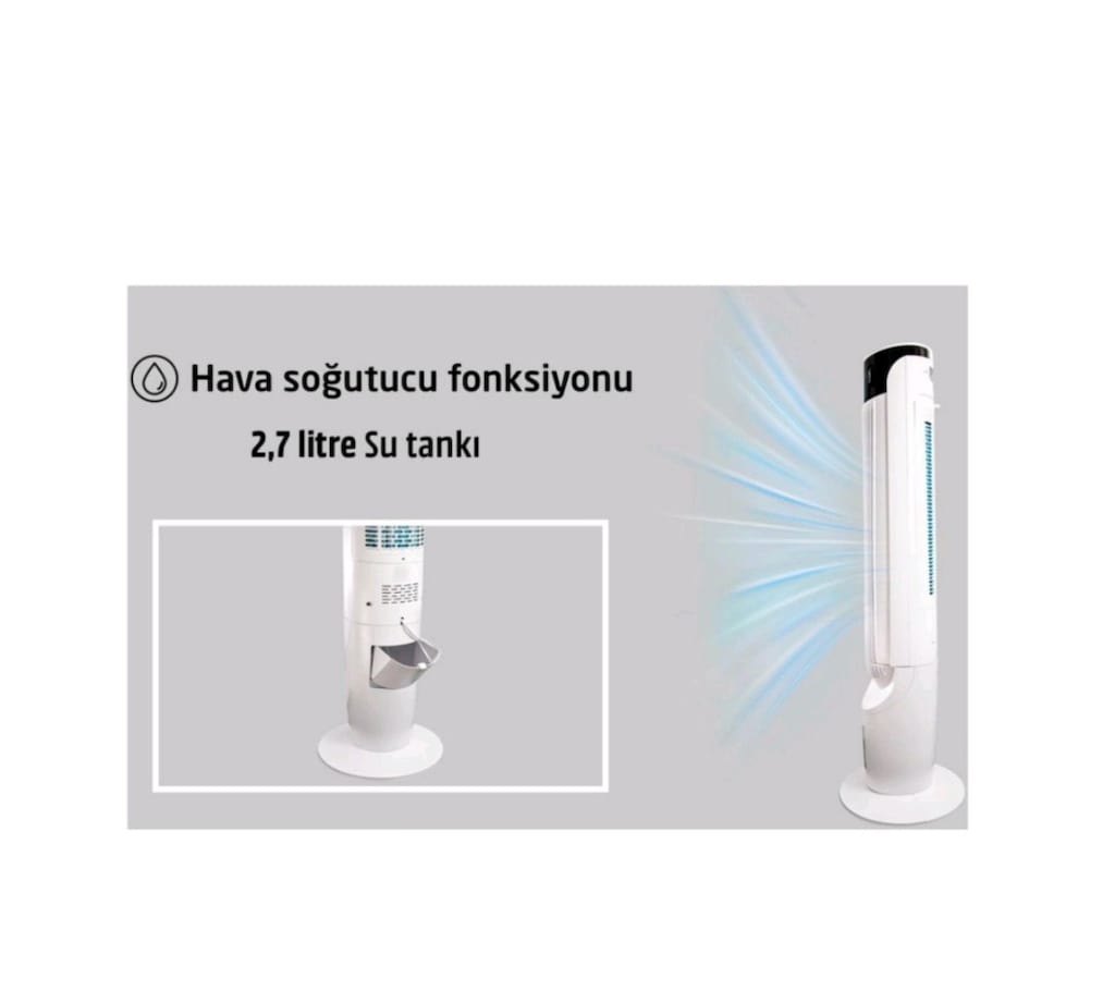 KOENIC KTFC 602726/602722 2n1 Kule Tipi Vantilatör ve Hava Soğutucu - 4