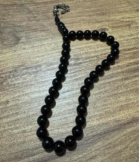 Hakiki Siyah Oltu Taşı Tesbih