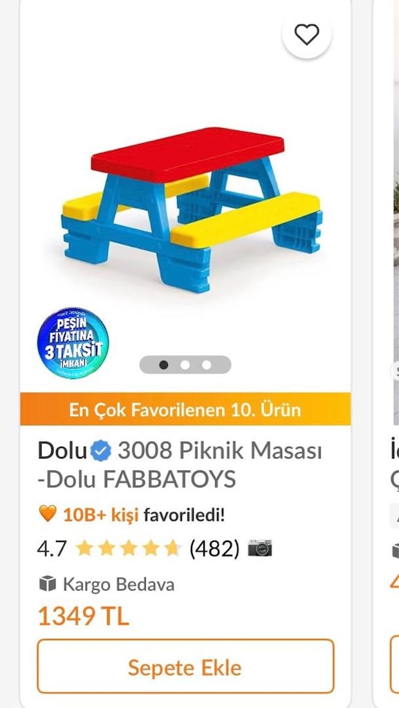 çocuk masası piknik masası - 2