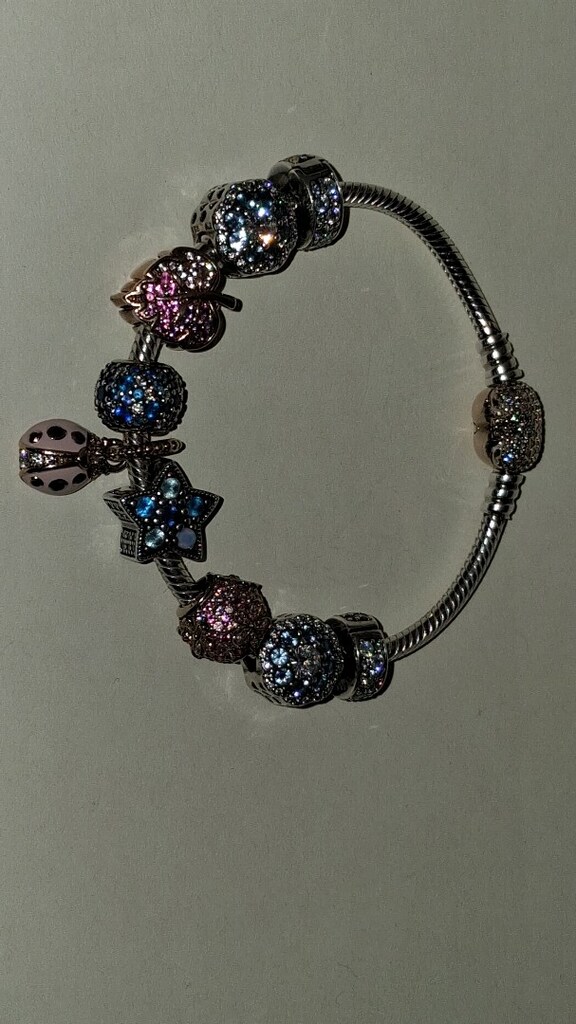 Orijinal Pandora Rose Gold Full Dolu Set - 1 Bileklik 9 Charm Damgalı