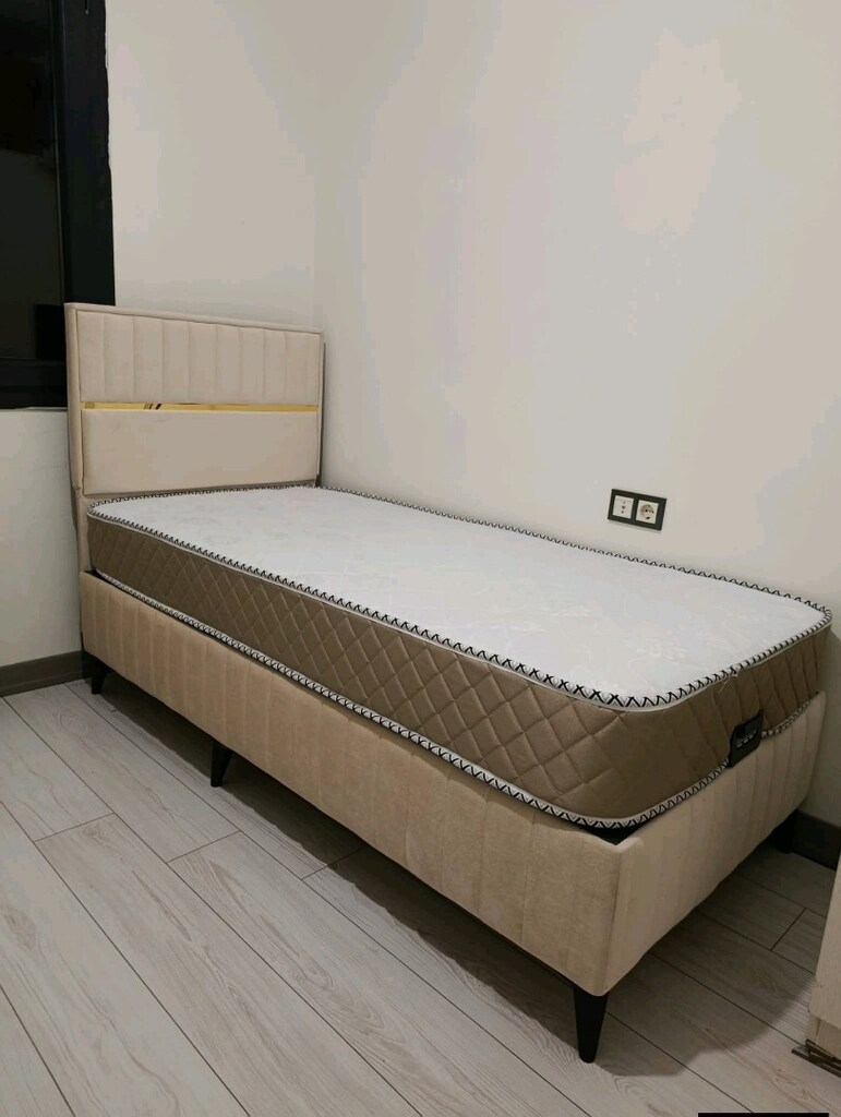 tek kişilik baza başlık yatak çelik kasa iyisi sıfır paketli ürünler s - 6