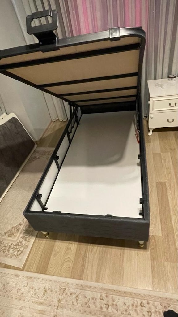Tek kişilik solid baza başlık pedli ortopedik yatak - 9